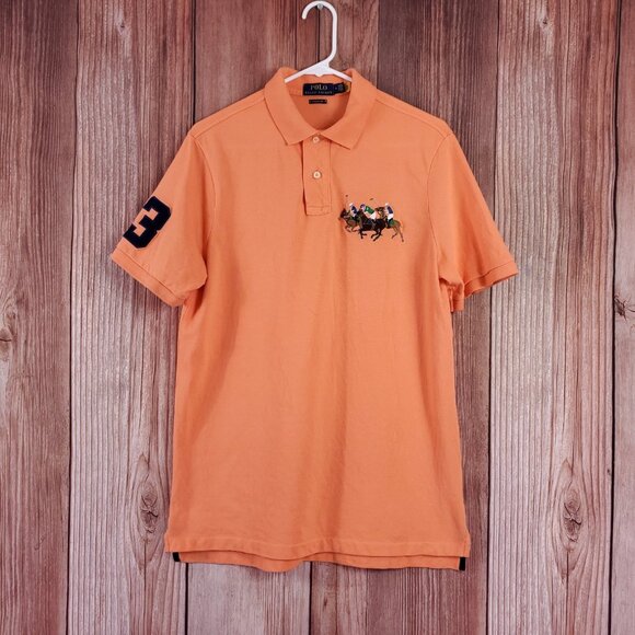 *FLAWS* Polo Ralph Lauren Classic Fit Mens Size Medium Big Pony #3 SS Polo Shirt - Picture 1 of 15